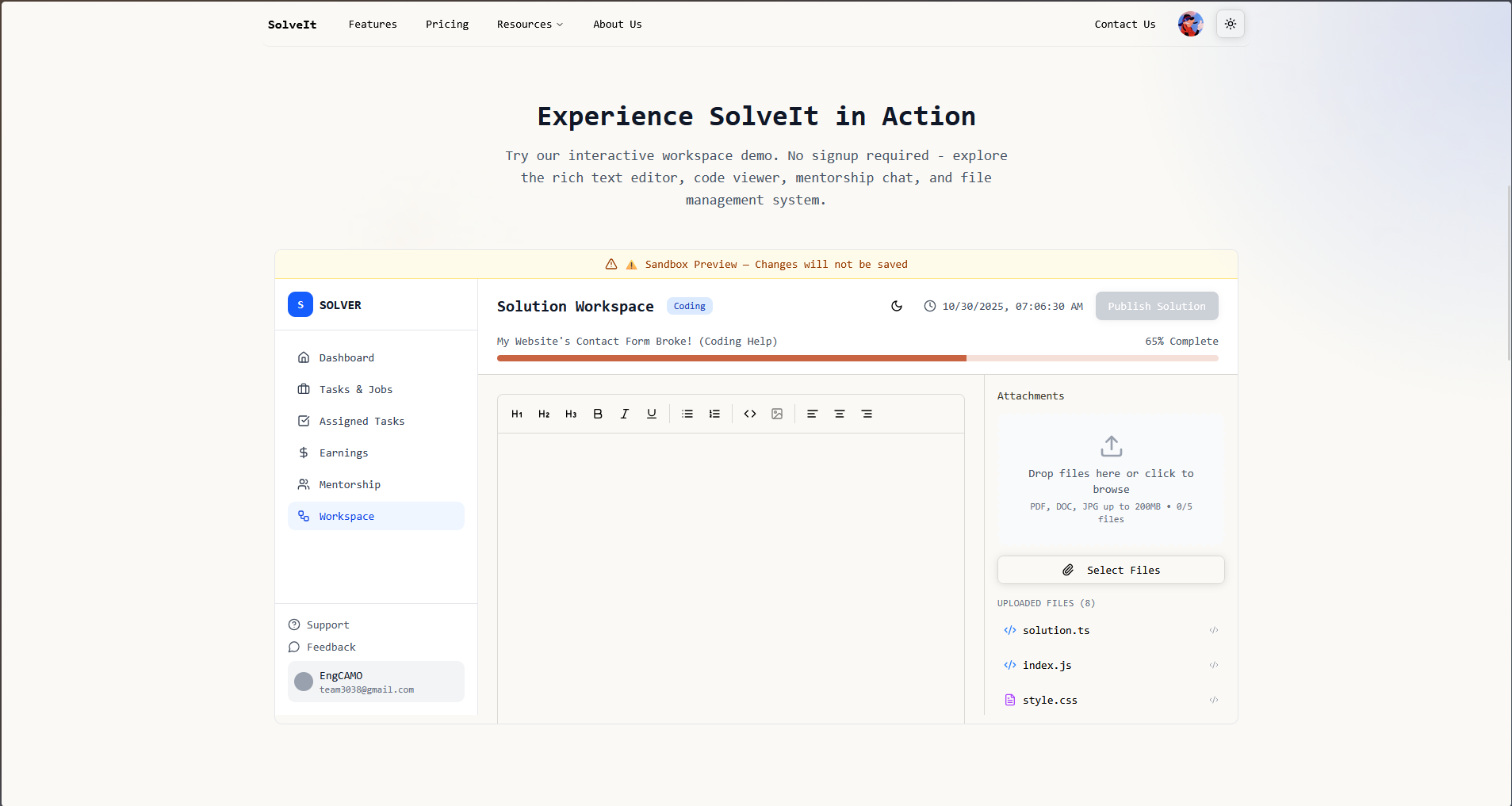 SolveIt - AI-Powered Student Job Board screenshot 4