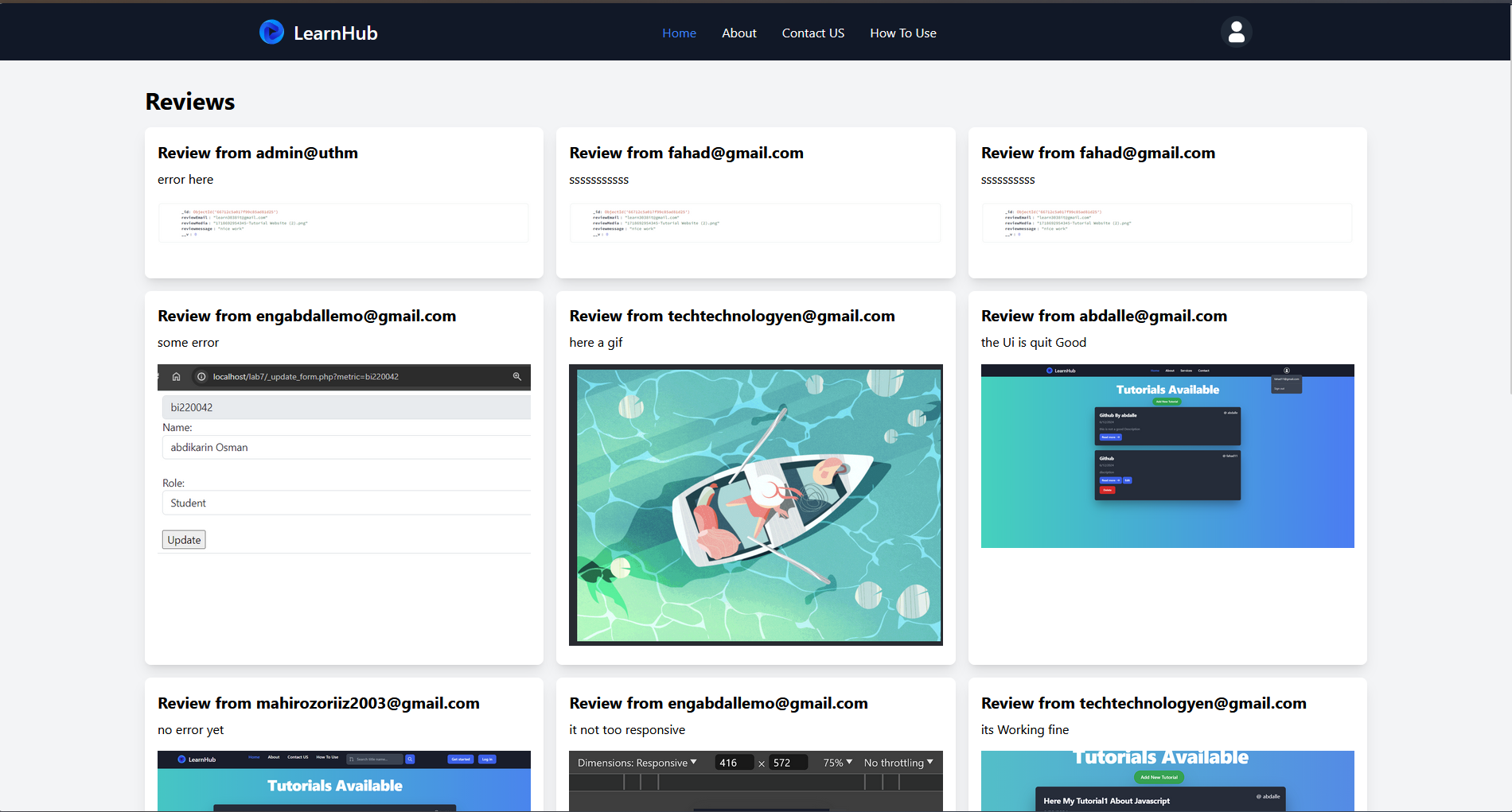 LearnHub - Tutorial Sharing Platform screenshot 3